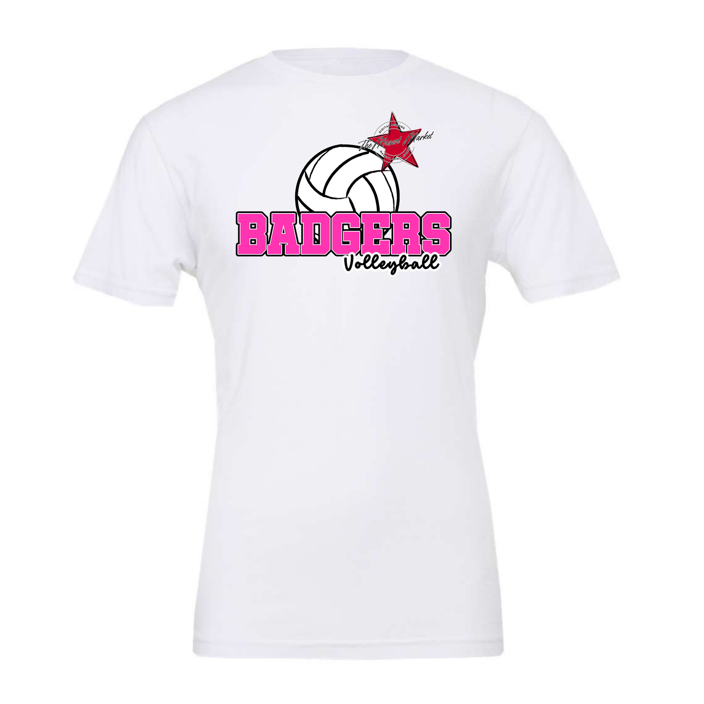 Badgers Volleyball Design-Pink