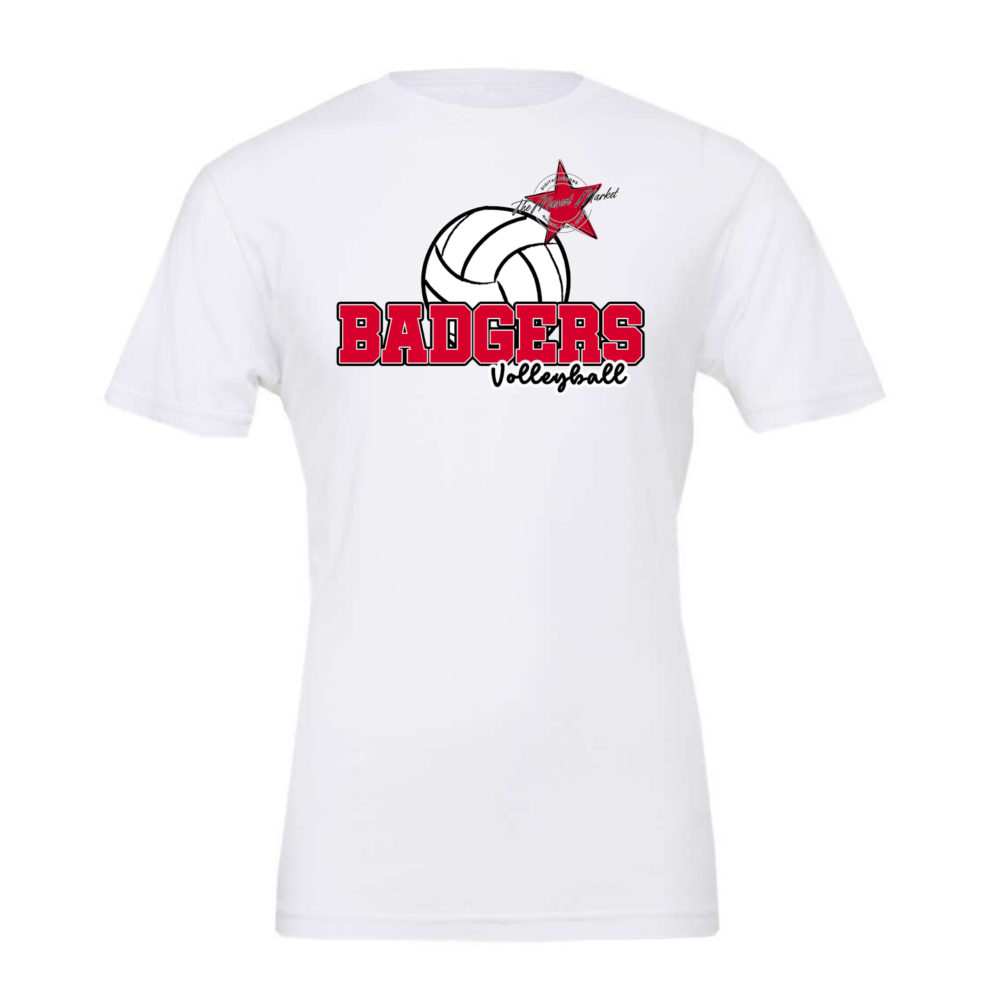 Badgers Volleyball Design-Red